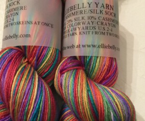 Weight: Fingering http://www.ravelry.com/yarns/library/elliebelly-elliebelly-bfl-cash-silk-sock